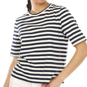 Who What Wear Black/White Short Sleeve Striped Top. Size‎ XL (450F)